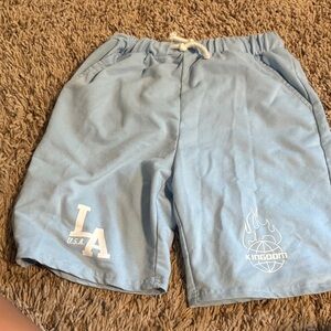 SHEIN Light Blue Kids Shorts